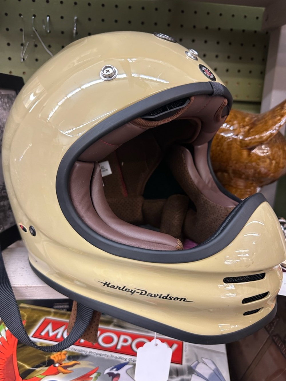 Harley Davidson Full Face Helmet XL Tan TORC T-3 DOT Retro Motorcycle Helmet